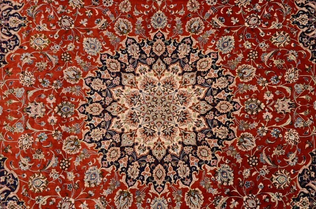 Perserteppich Ghom 305x197 cm Seide handgeknüpft
