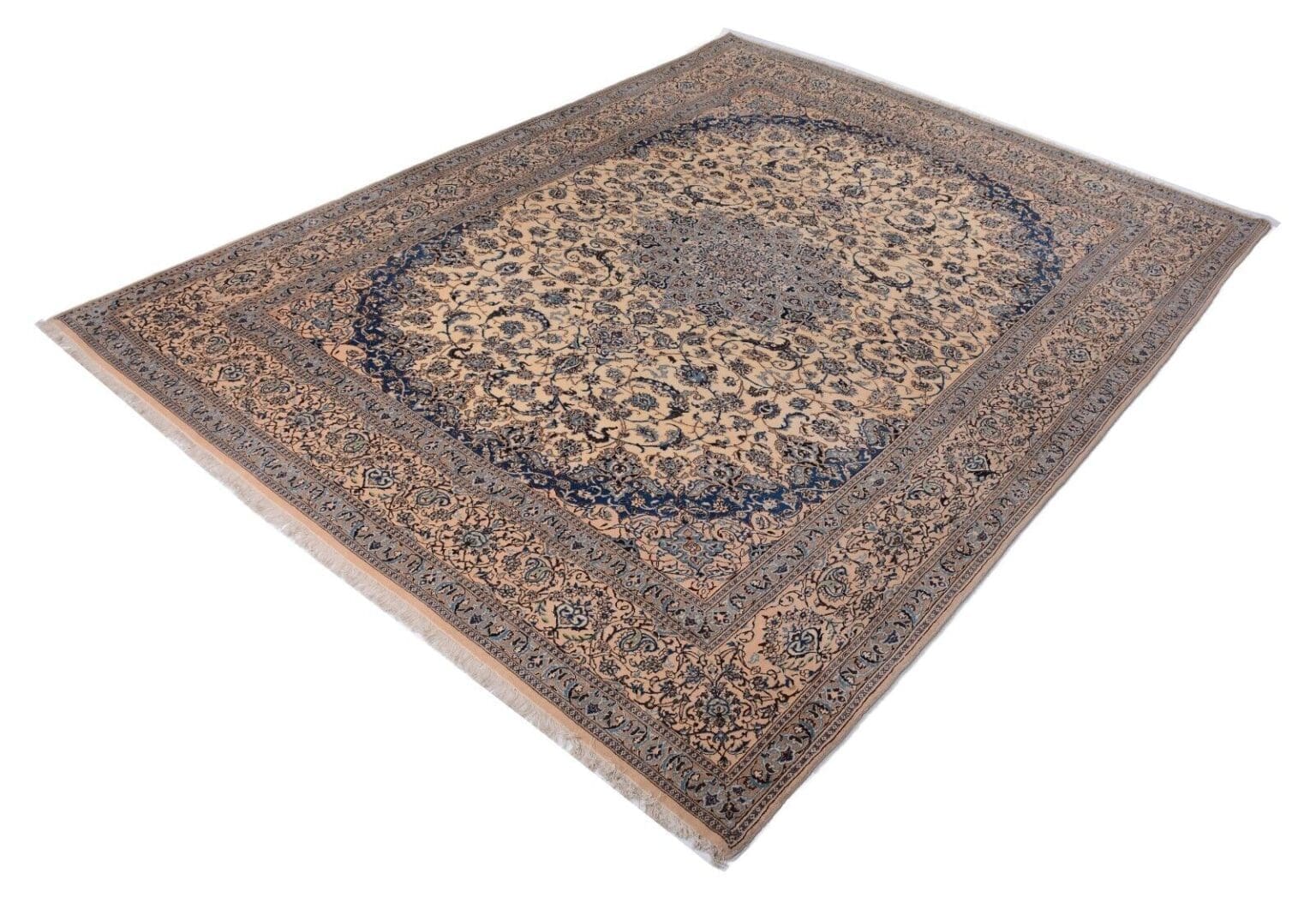 h1-nain-orientteppich-perser-in-beige-handgeknupft-397-x-296-cm-sehr-fein Perserteppich Nain 397 x 296 cm Wolle handgeknüpft