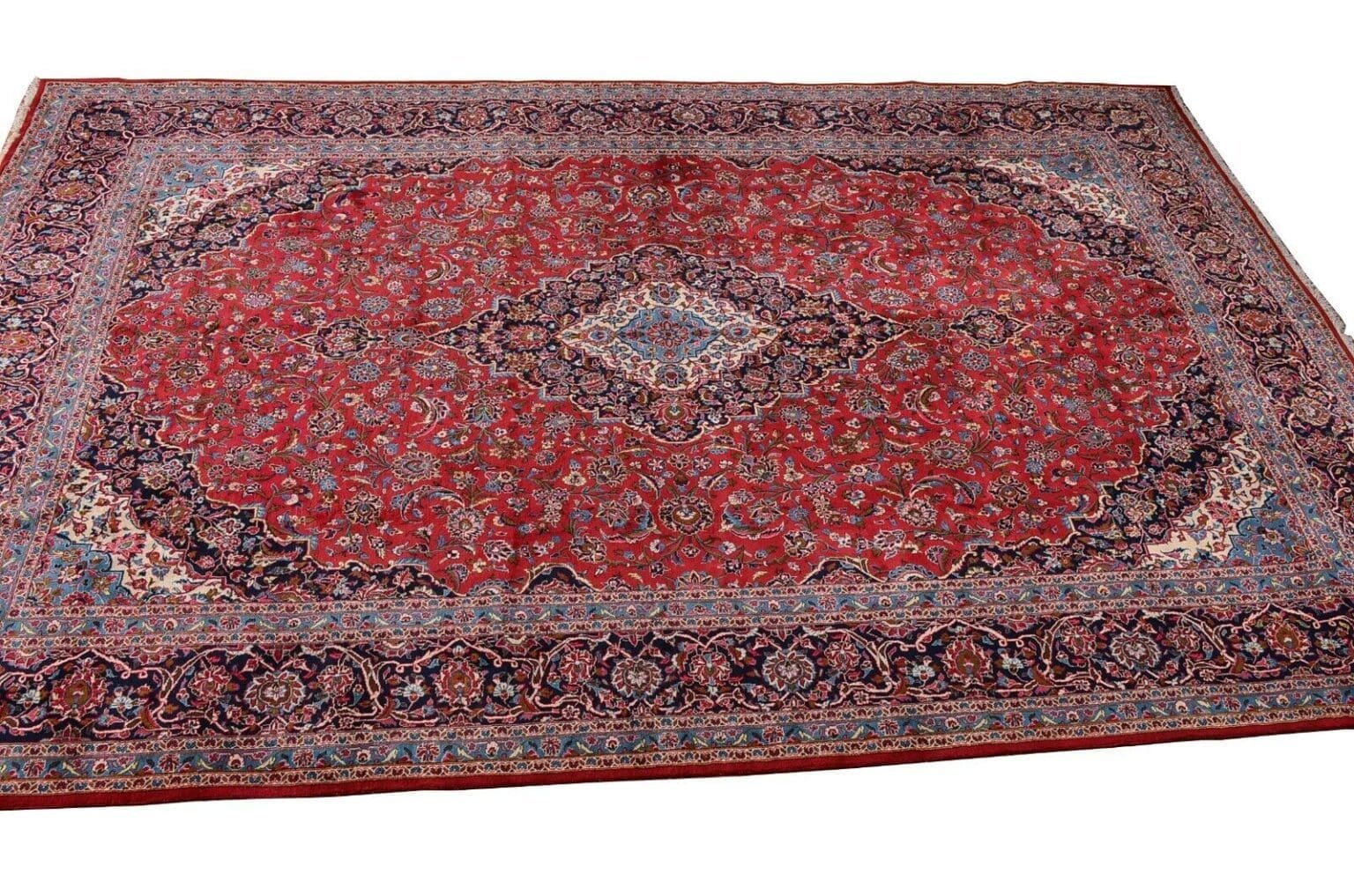 Perserteppich Kashan 527 x 345 cm Wolle handgeknüpft