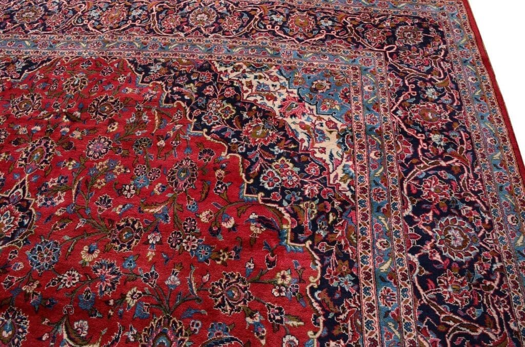 Perserteppich Kashan 527 x 345 cm Wolle handgeknüpft