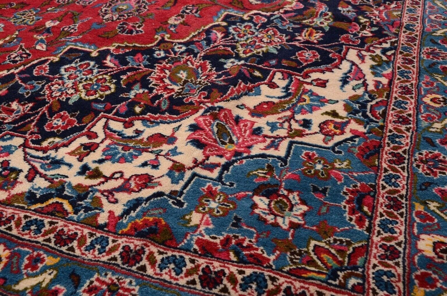 Perserteppich Kashan 527 x 345 cm Wolle handgeknüpft