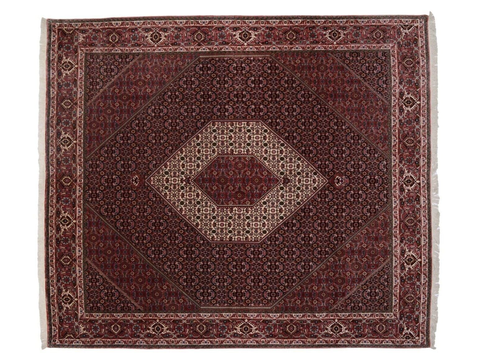 h1-handgeknupfter-perserteppich-bidjar-boukan-im-quadratischen-format-288-x-2 Perserteppich Bidjar Boukan 288 x 247 cm Wolle handgeknüpft