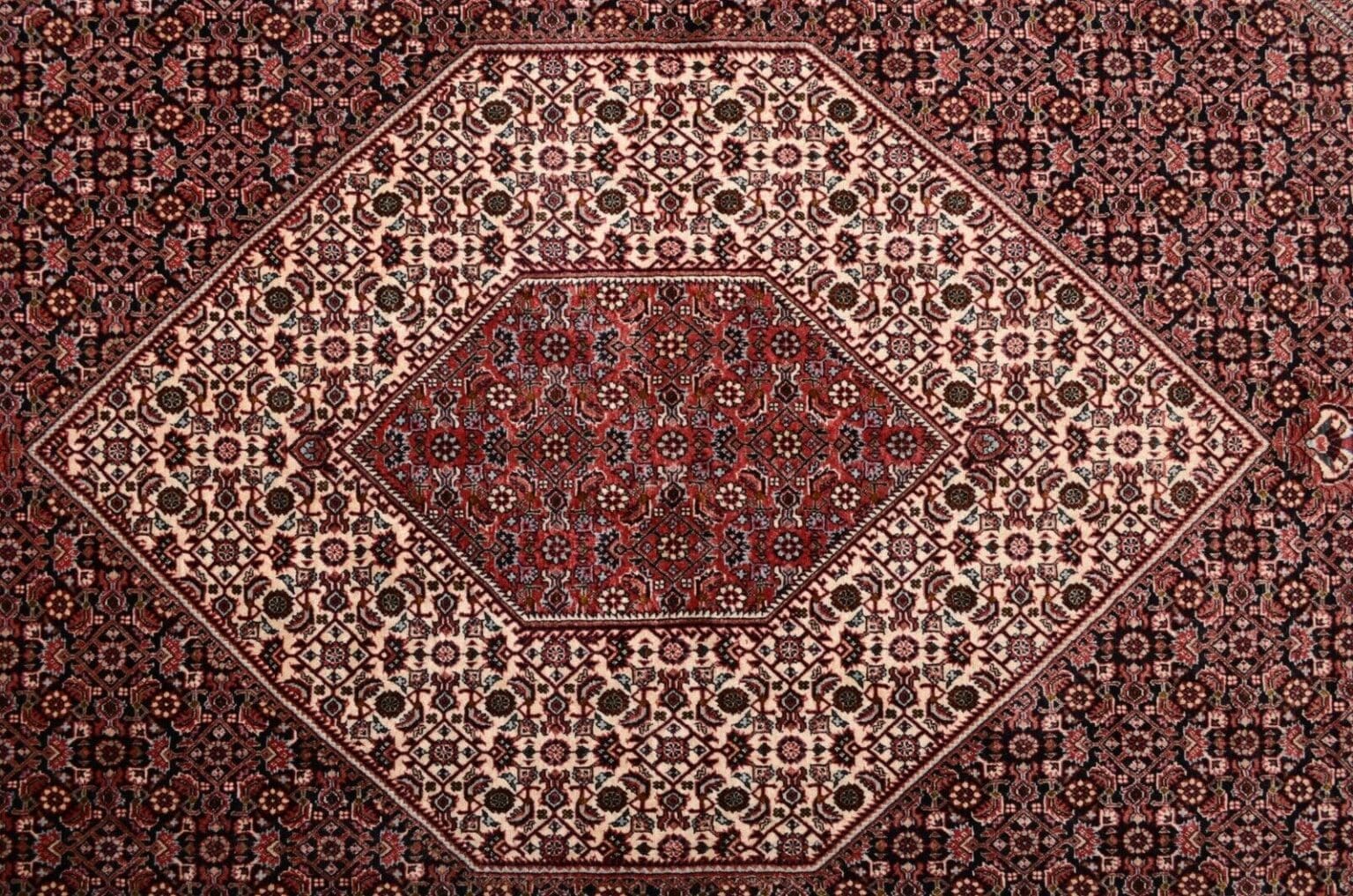 h1-handgeknupfter-perserteppich-bidjar-boukan-im-quadratischen-format-288-x-4 Perserteppich Bidjar Boukan 288 x 247 cm Wolle handgeknüpft