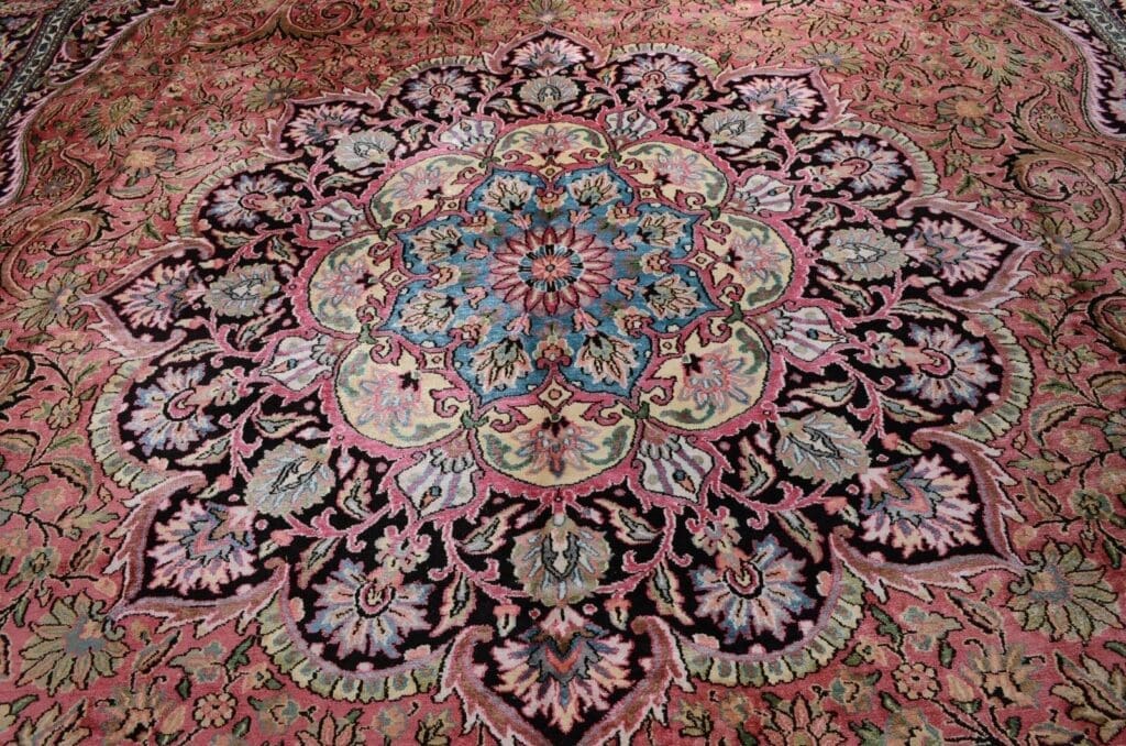 Orientteppich Kashmir 435 x 306 cm Viskose handgeknüpft