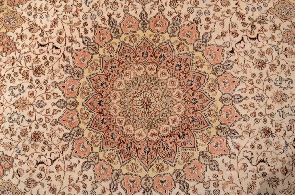 Orientteppich Hereke 427x305 cm Viskose handgeknüpft