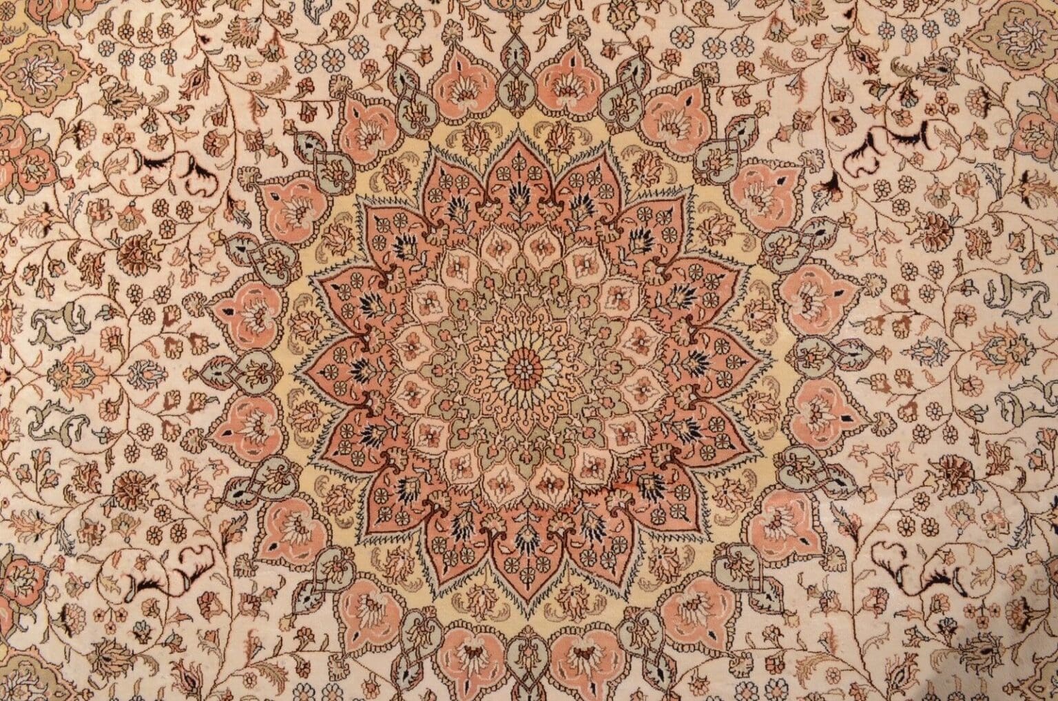 Orientteppich Hereke 427x305 cm Viskose handgeknüpft