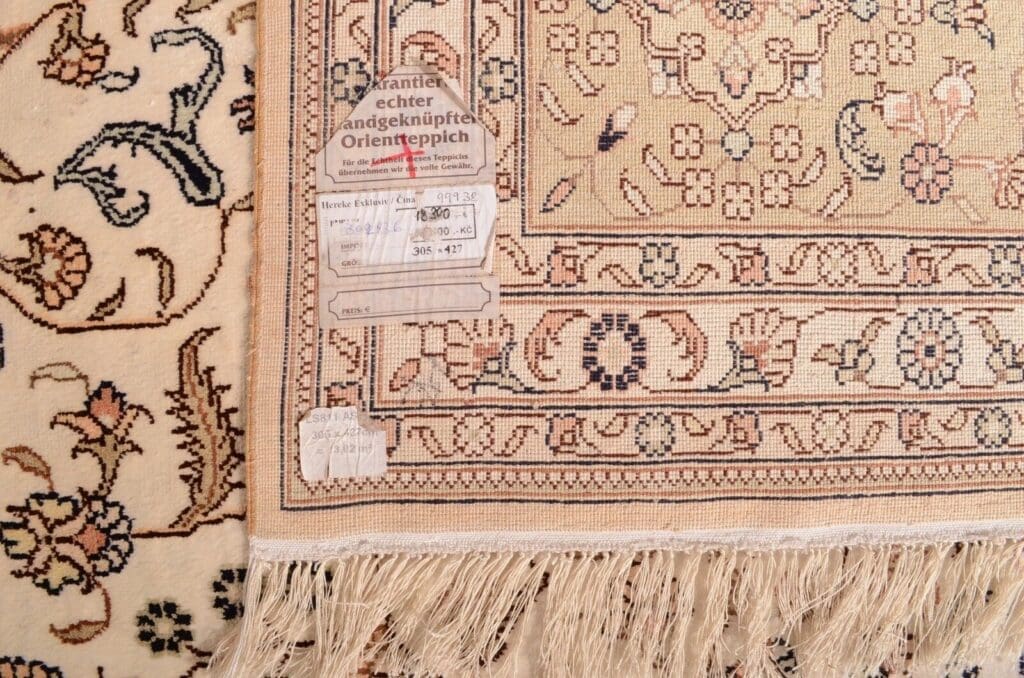 Orientteppich Hereke 427x305 cm Viskose handgeknüpft