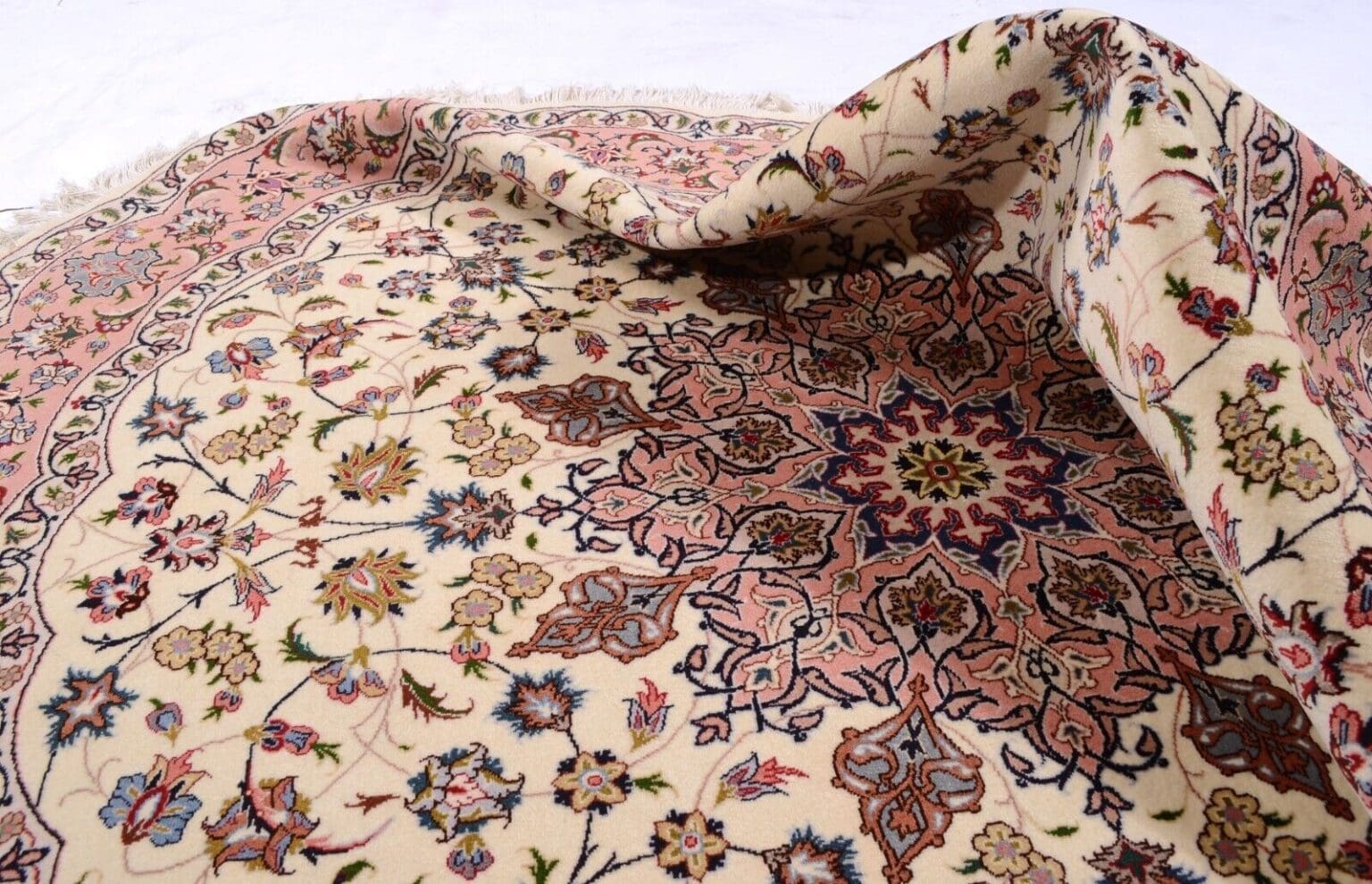 Perserteppich Tabriz 195 x 195 cm Wolle handgeknüpft