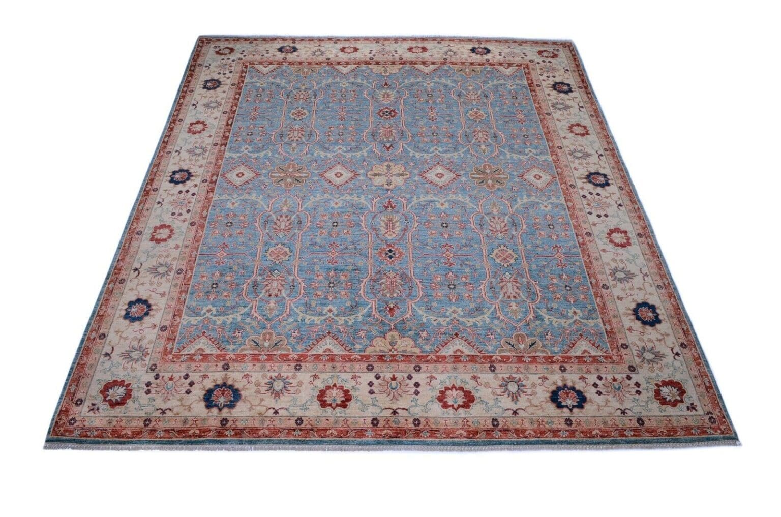 Orientteppich 309x264 cm Wolle handgeknüpft