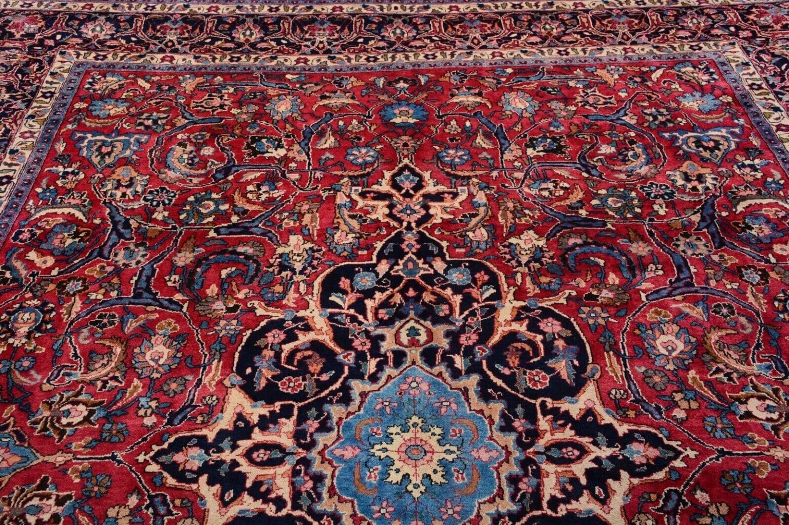 Perserteppich Maschad 386 x 298 cm Schurwolle handgeknüpft