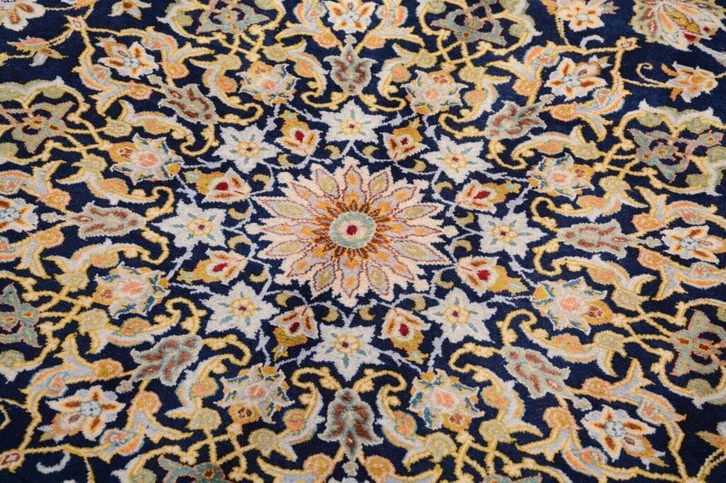 Perserteppich Kashan 391 x 300 cm Wolle handgeknüpft
