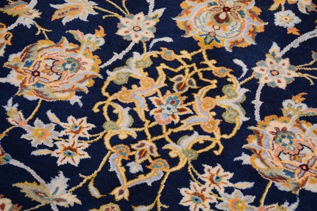 Perserteppich Kashan 391 x 300 cm Wolle handgeknüpft