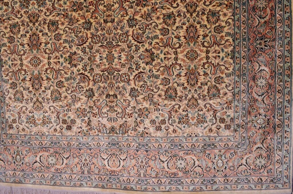h1-kashmir-orientteppich-handgeknupft-278-x-186-cm-floral-beige-allover Orientteppich Kashmir 278 x 186 cm Viskose handgeknüpft