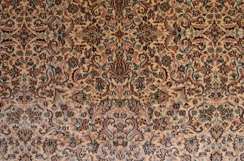 h1-kashmir-orientteppich-handgeknupft-278-x-186-cm-floral-beige-allover-1 Orientteppich Kashmir 278 x 186 cm Viskose handgeknüpft