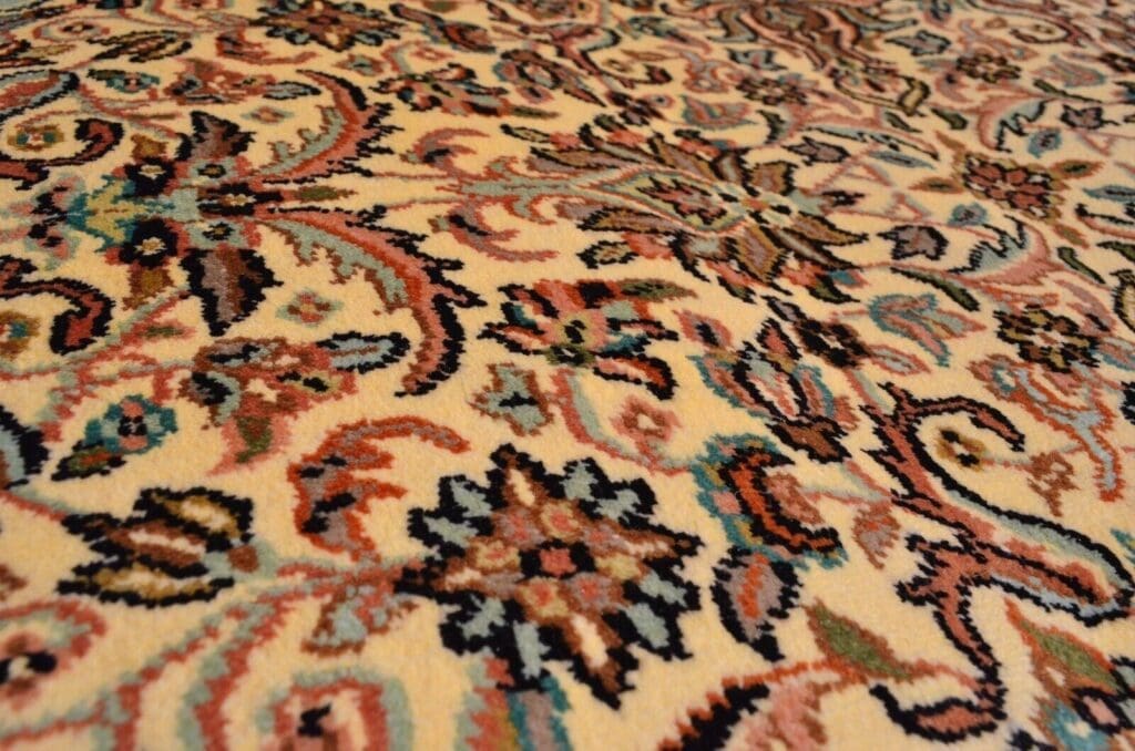 h1-kashmir-orientteppich-handgeknupft-278-x-186-cm-floral-beige-allover-2 Orientteppich Kashmir 278 x 186 cm Viskose handgeknüpft