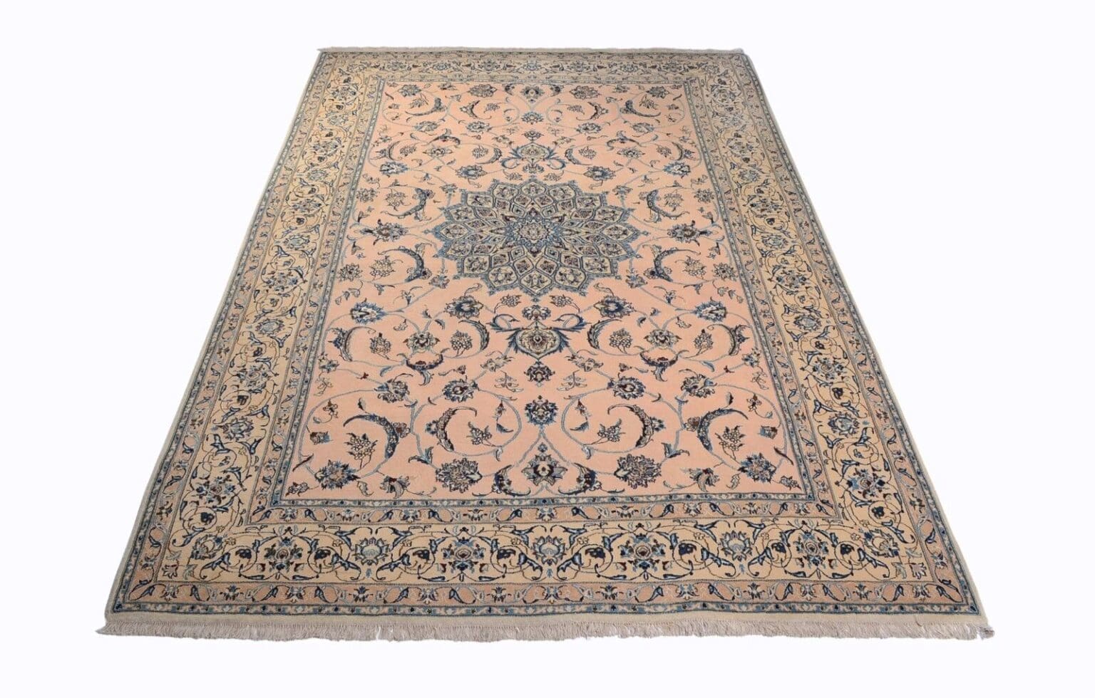 h1-handgeknupfter-orientteppich-perser-nain-9-la-in-rosa-300x200-cm-aus Perserteppich Nain 300x200 cm Schurwolle handgeknüpft