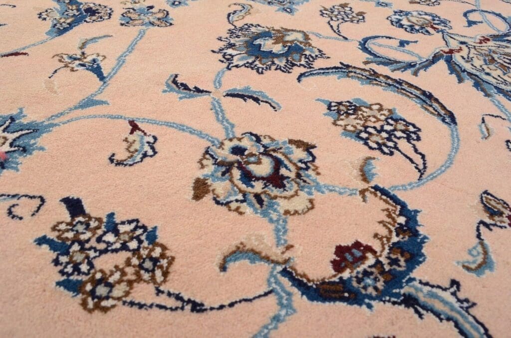 h1-handgeknupfter-orientteppich-perser-nain-9-la-in-rosa-300x200-cm-aus-7 Perserteppich Nain 300x200 cm Schurwolle handgeknüpft