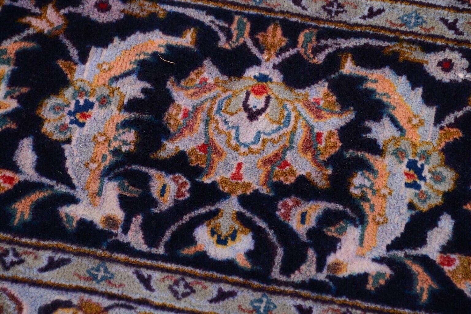 Perserteppich Kashan 406 x 280 cm Wolle handgeknüpft