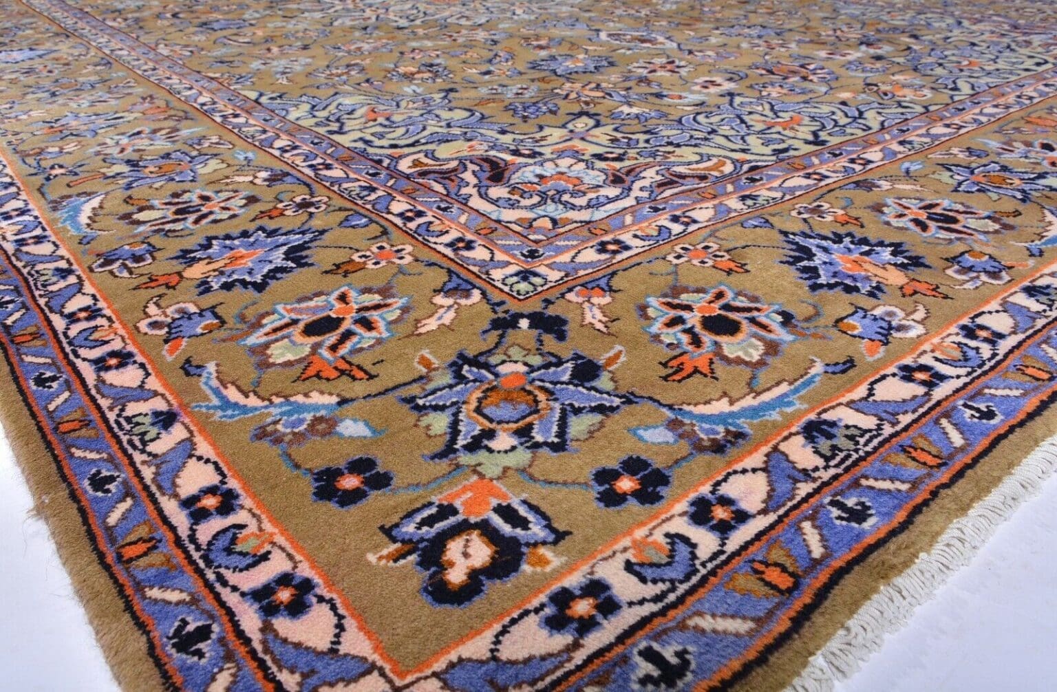 Perserteppich Kashan 350 x 248 cm Wolle handgeknüpft