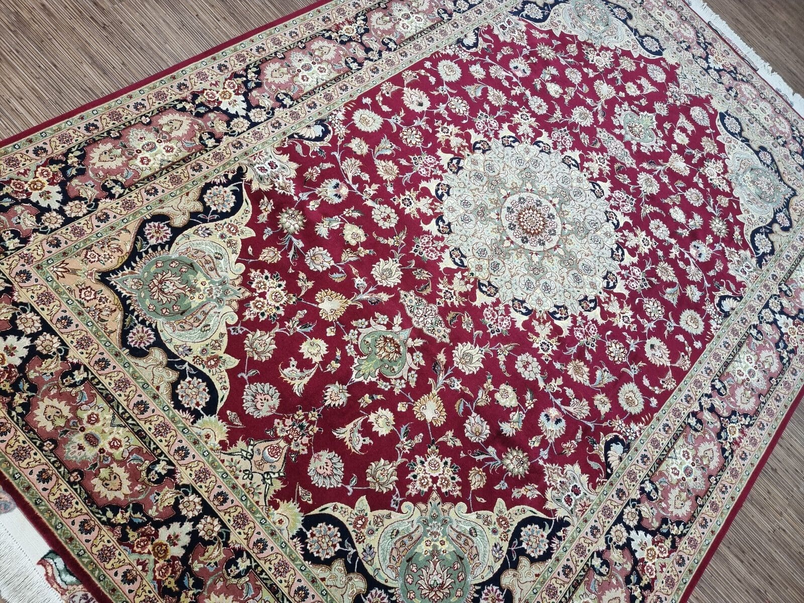 Perserteppich Täbriz 305 x 202 cm Korkwolle handgeknüpft
