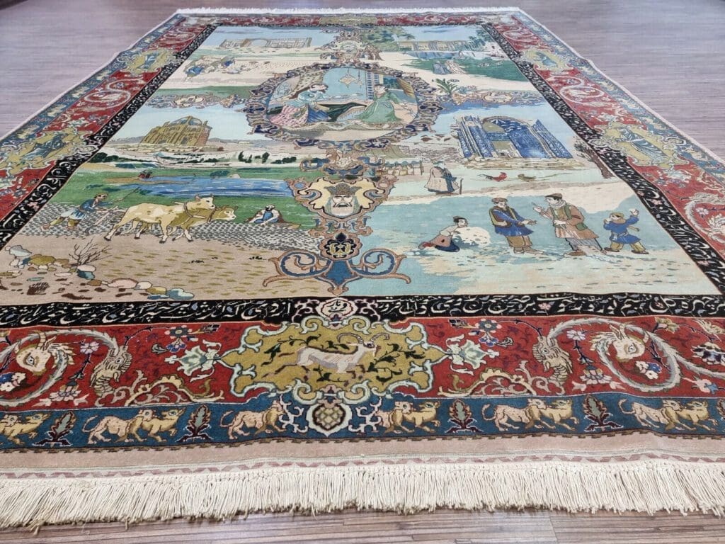 Perserteppich Täbriz 290 x 205 cm Korkwolle handgeknüpft