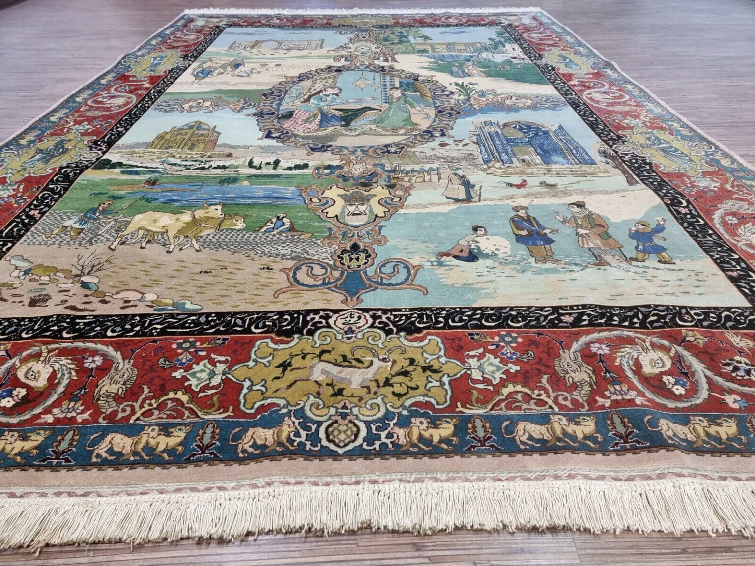 Perserteppich Täbriz 290 x 205 cm Korkwolle handgeknüpft