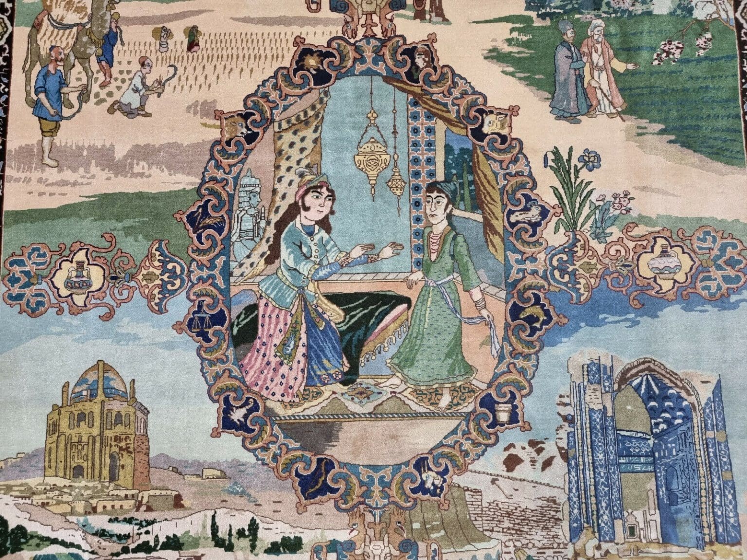 Perserteppich Täbriz 290 x 205 cm Korkwolle handgeknüpft