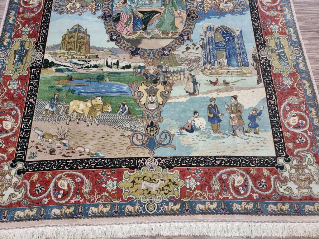 Perserteppich Täbriz 290 x 205 cm Korkwolle handgeknüpft