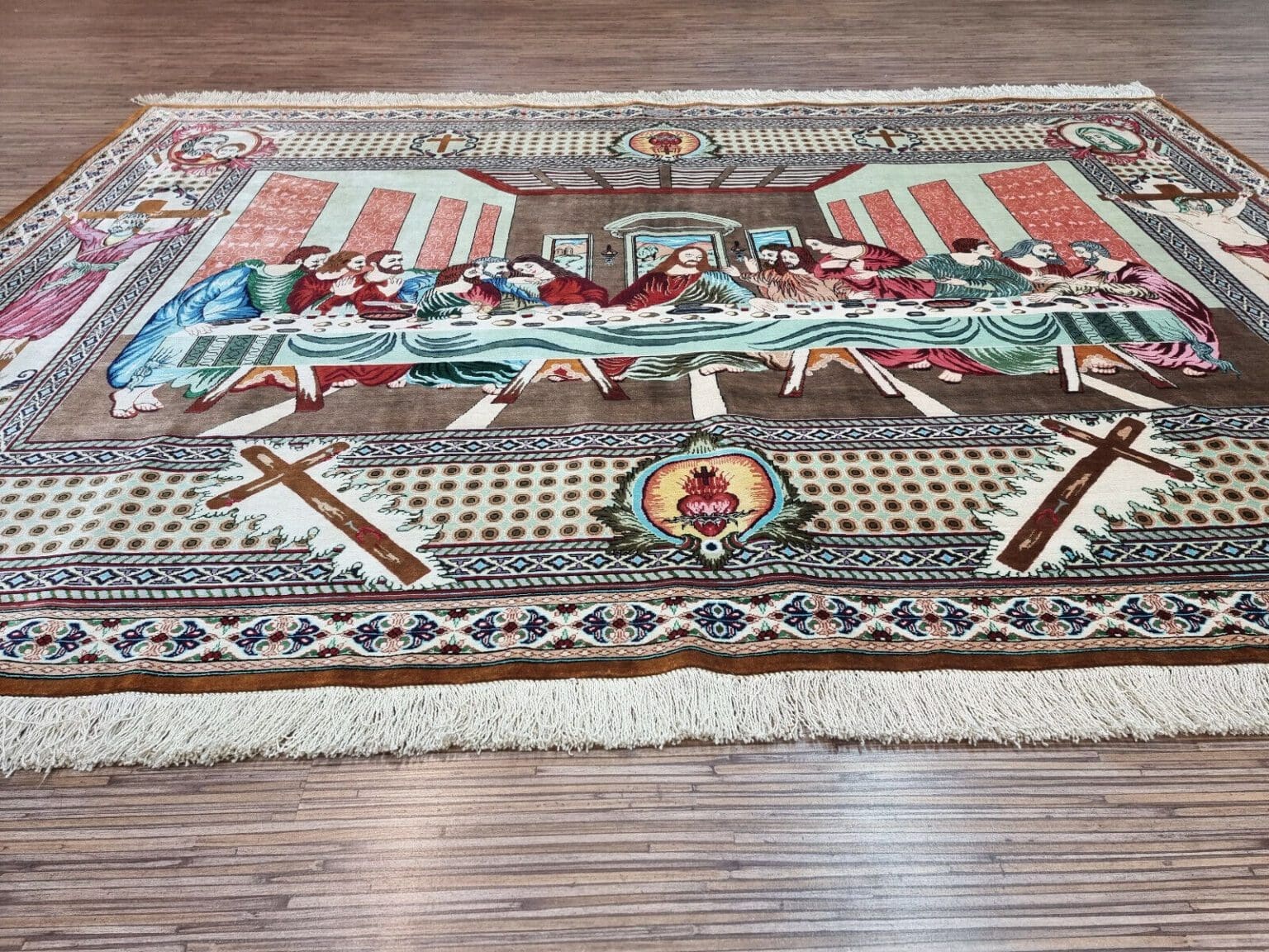 Perserteppich Ghom 190 x 136 cm Seide handgeknüpft