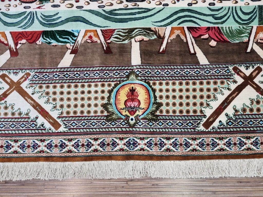 Perserteppich Ghom 190 x 136 cm Seide handgeknüpft