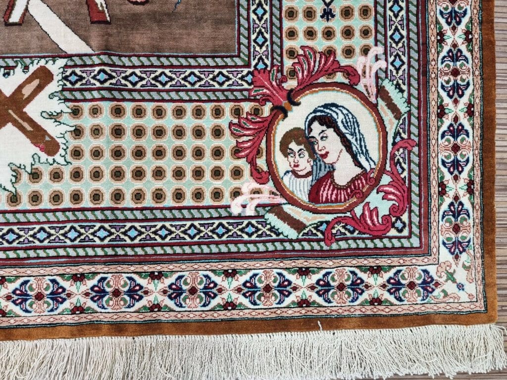Perserteppich Ghom 190 x 136 cm Seide handgeknüpft