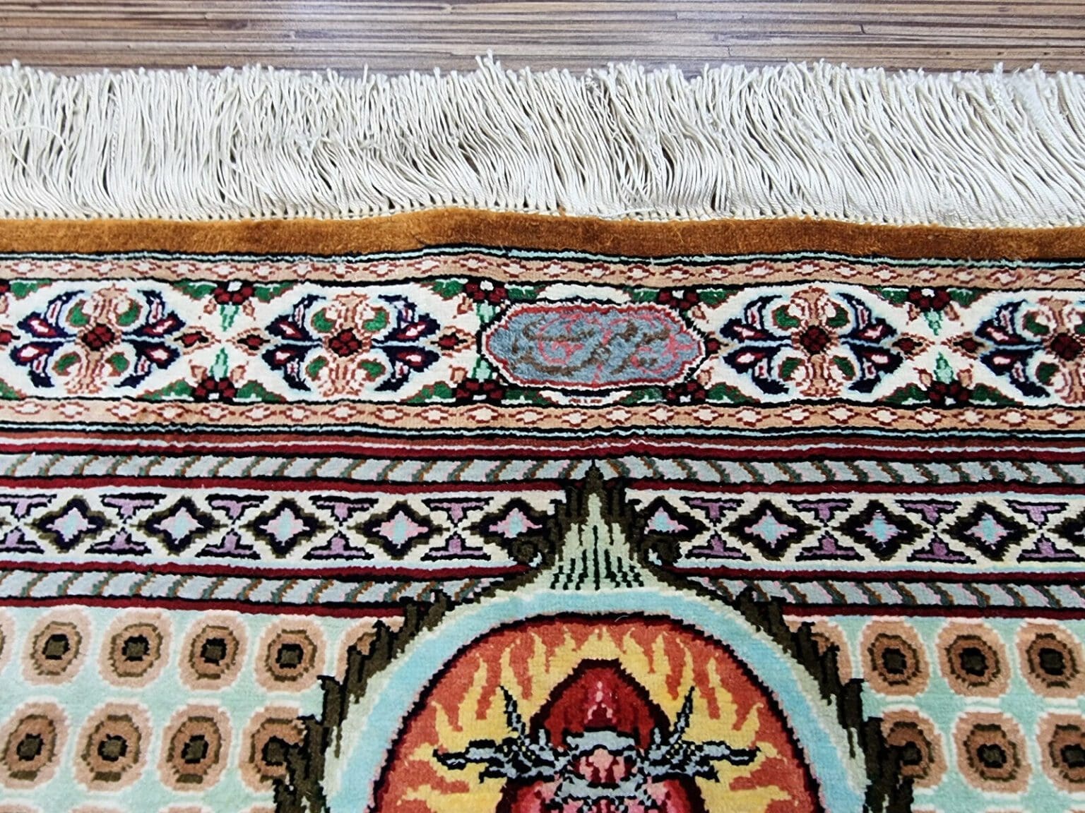 Perserteppich Ghom 190 x 136 cm Seide handgeknüpft