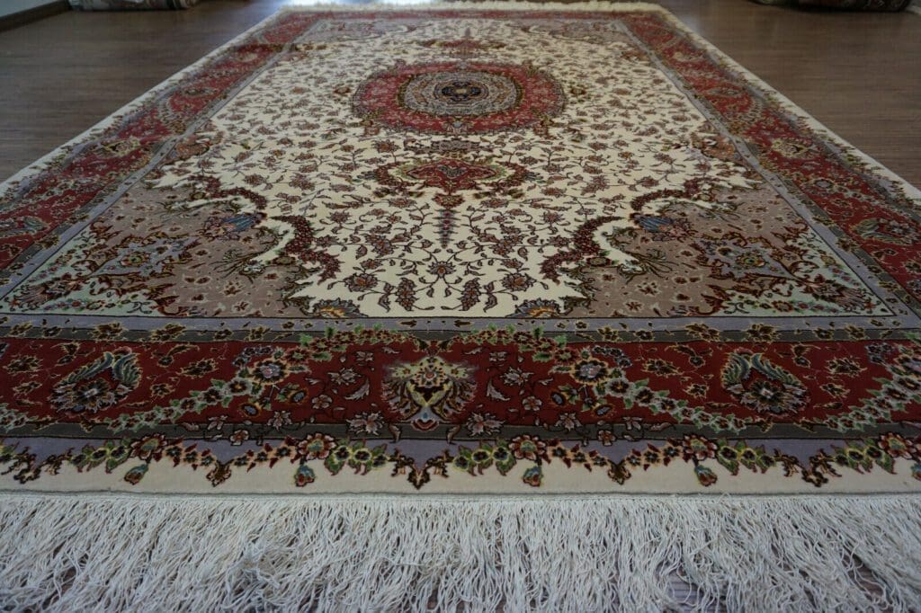 Perserteppich Tabriz 306x200 cm Wolle Seide handgeknüpft