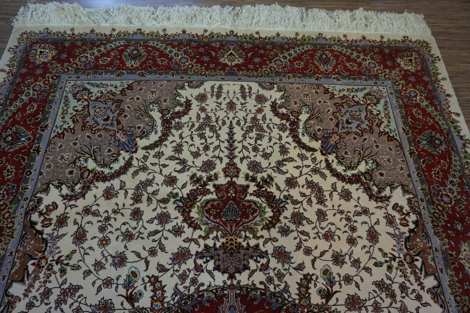 Perserteppich Tabriz 306x200 cm Wolle Seide handgeknüpft