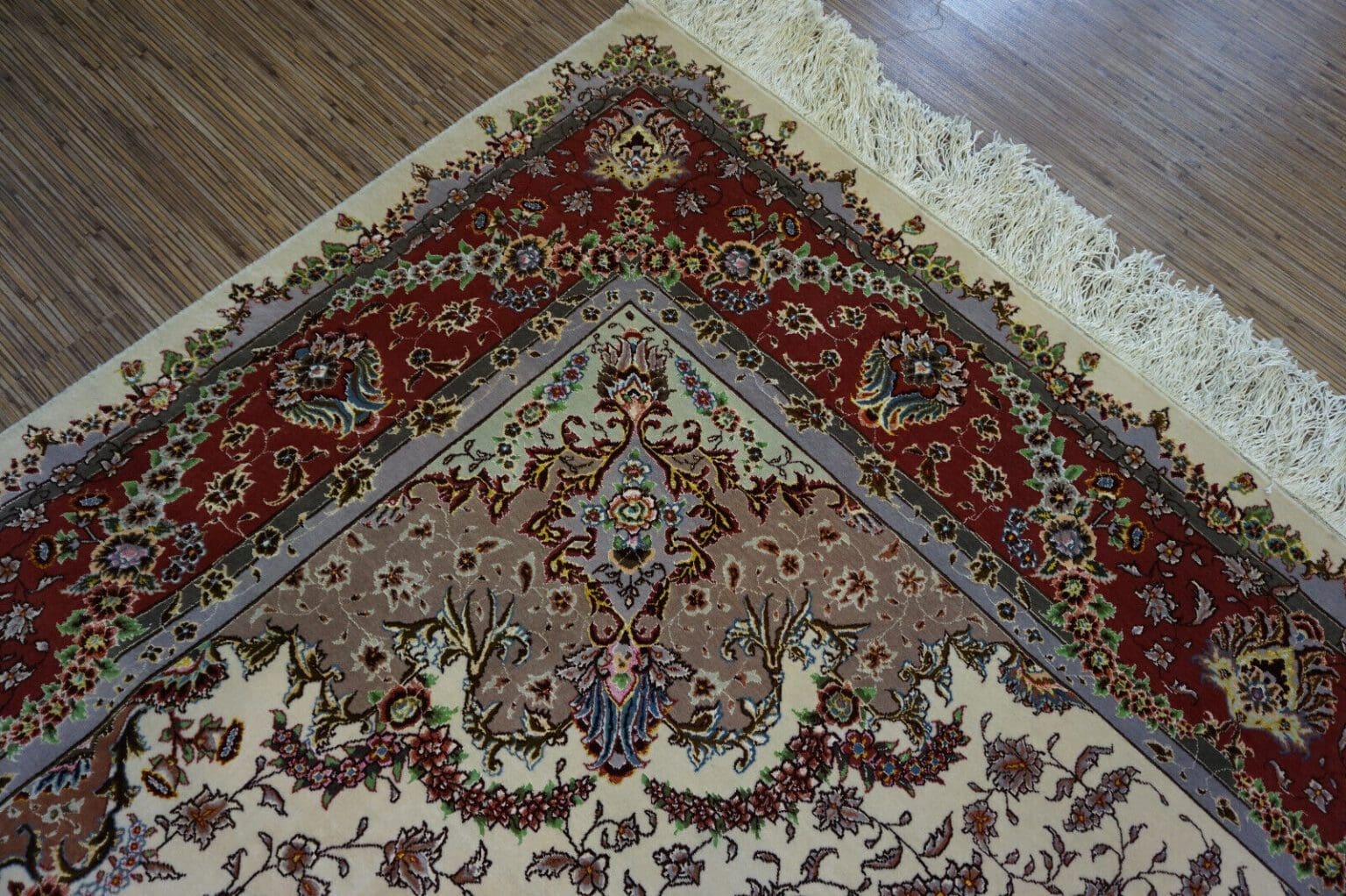 Perserteppich Tabriz 306x200 cm Wolle Seide handgeknüpft