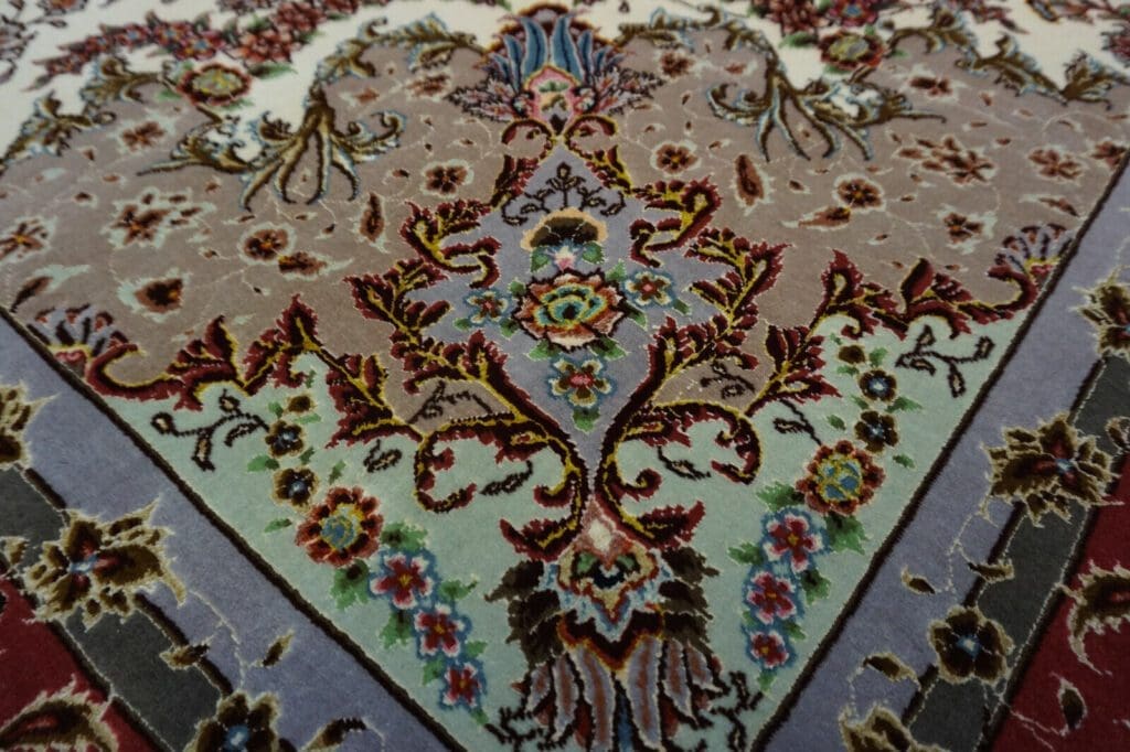 Perserteppich Tabriz 306x200 cm Wolle Seide handgeknüpft