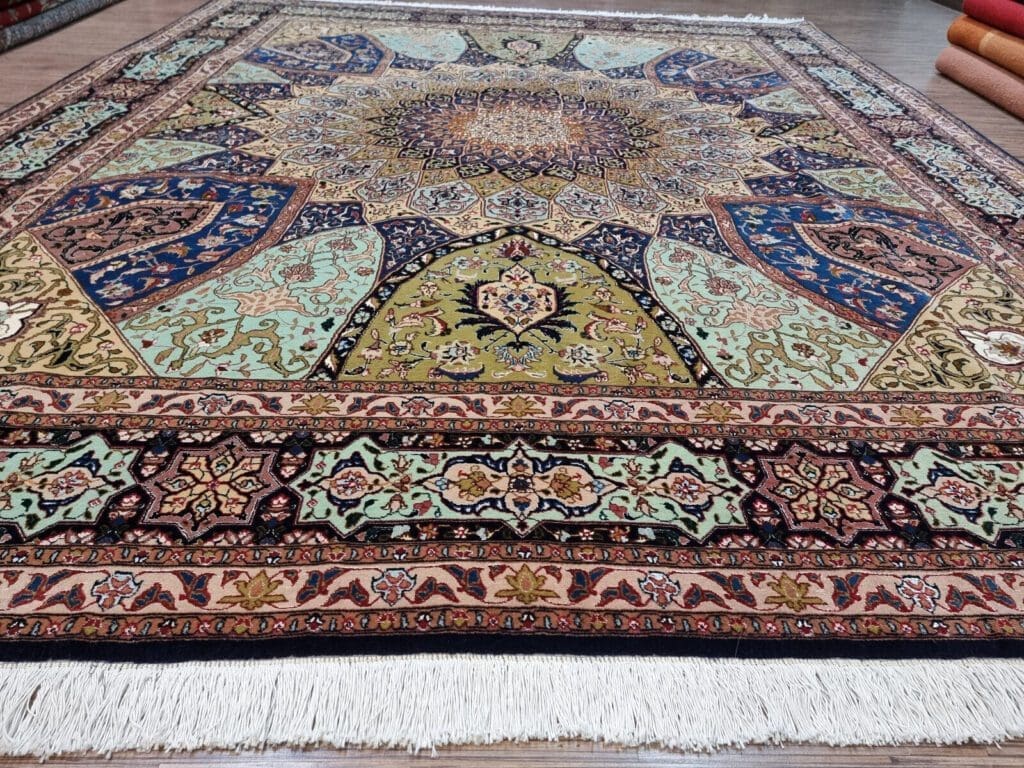 h1-231302-wunderschoner-original-persischer-tabriz-teppich-301-x-251-cm-2 Perserteppich Täbriz 301 x 251 cm handgeknüpft (Verkauft)