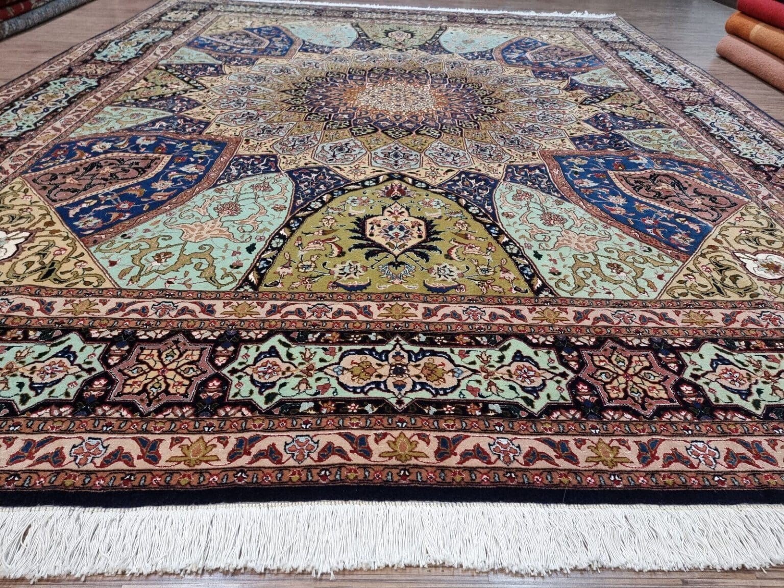 h1-231302-wunderschoner-original-persischer-tabriz-teppich-301-x-251-cm-2 Perserteppich Täbriz 301 x 251 cm handgeknüpft (Verkauft)