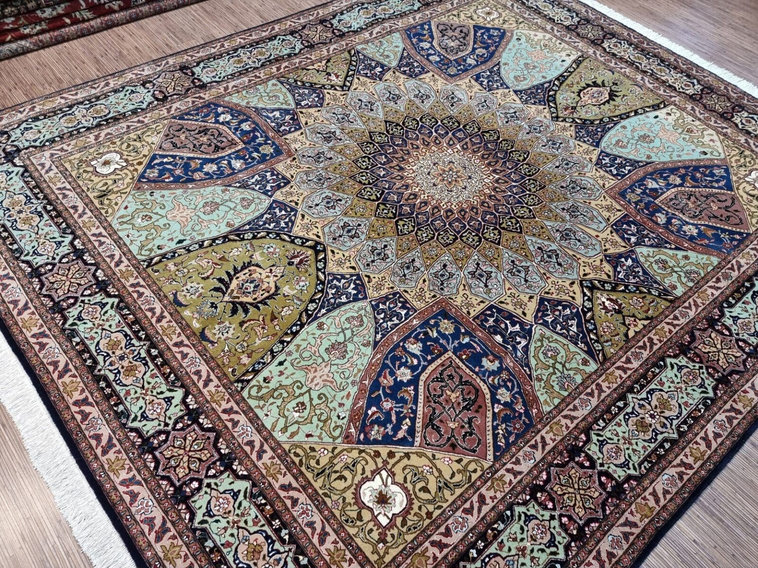 h1-231302-wunderschoner-original-persischer-tabriz-teppich-301-x-251-cm-3 Perserteppich Täbriz 301 x 251 cm handgeknüpft (Verkauft)
