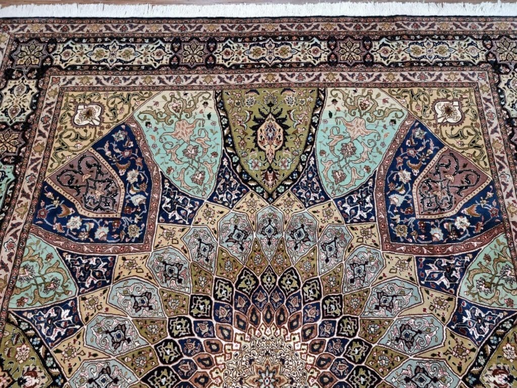 h1-231302-wunderschoner-original-persischer-tabriz-teppich-301-x-251-cm-4 Perserteppich Täbriz 301 x 251 cm handgeknüpft (Verkauft)