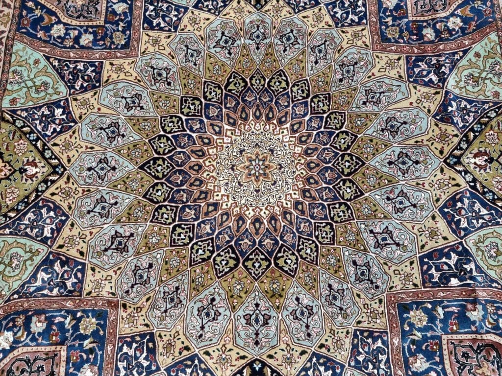 h1-231302-wunderschoner-original-persischer-tabriz-teppich-301-x-251-cm-5 Perserteppich Täbriz 301 x 251 cm handgeknüpft (Verkauft)