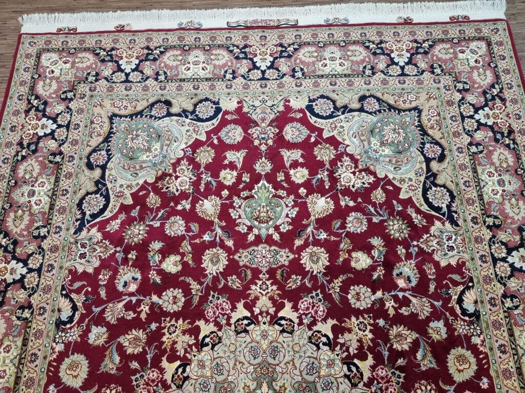 Perserteppich Täbriz 305 x 202 cm Korkwolle handgeknüpft