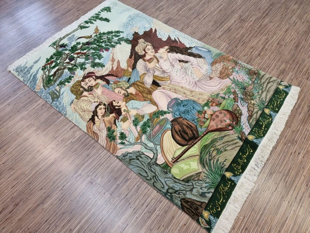 Perserteppich Täbriz 165 x 112 cm Korkwolle handgeknüpft