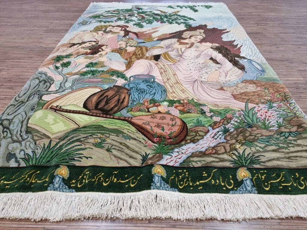 Perserteppich Täbriz 165 x 112 cm Korkwolle handgeknüpft