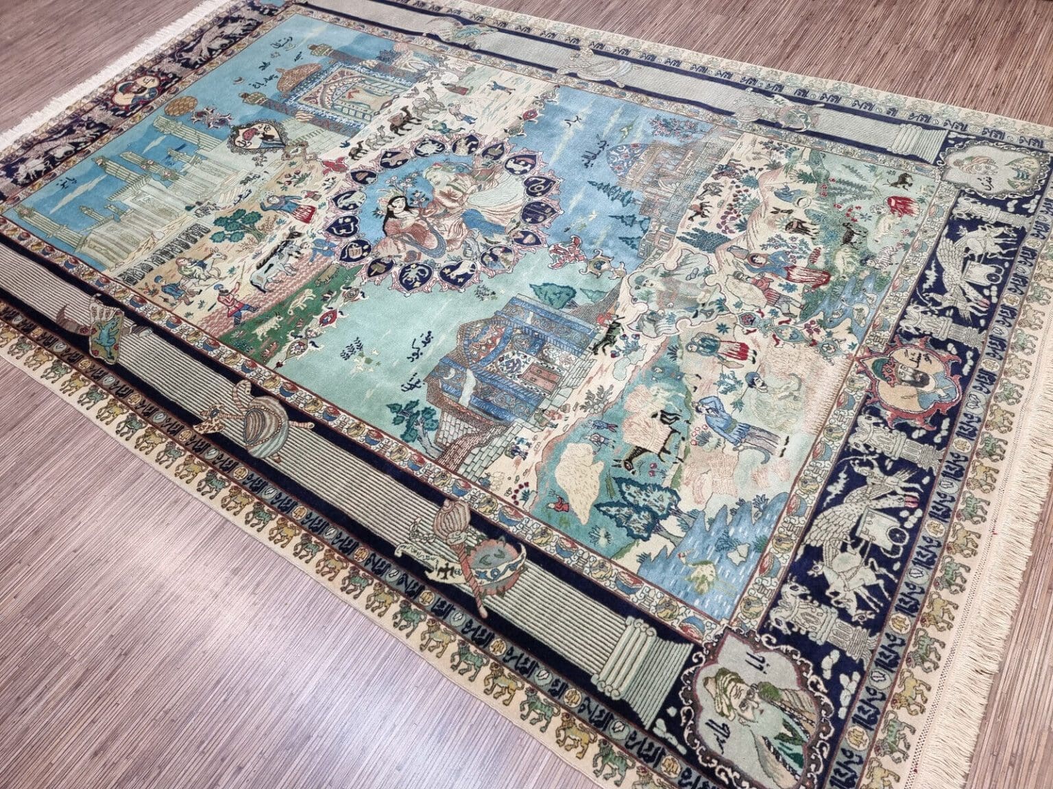 Perserteppich Tabriz 280 x 182 cm Korkwolle handgeknüpft
