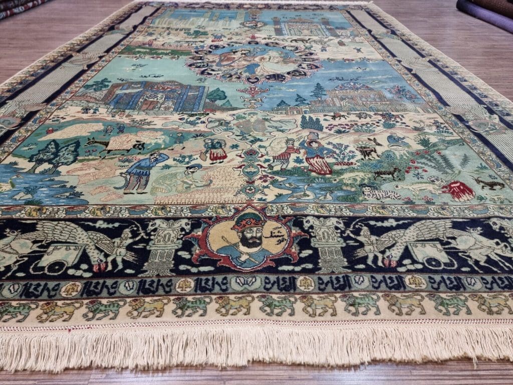 Perserteppich Tabriz 280 x 182 cm Korkwolle handgeknüpft