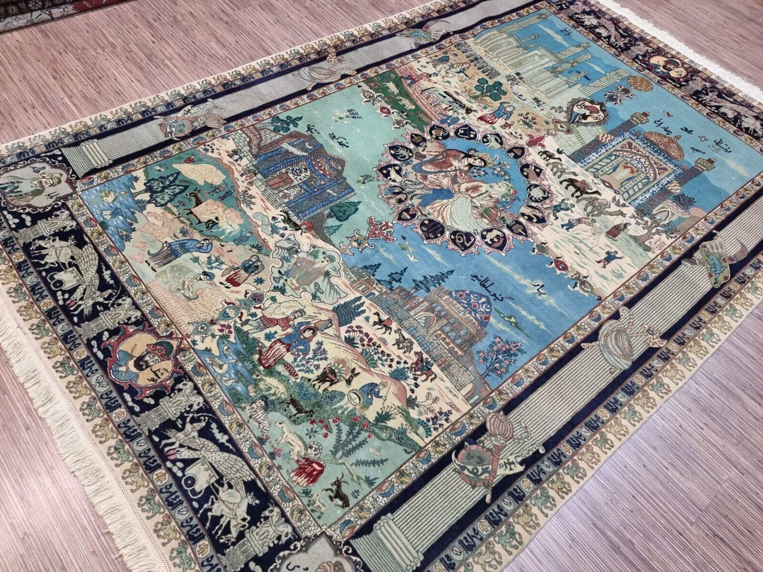 Perserteppich Tabriz 280 x 182 cm Korkwolle handgeknüpft