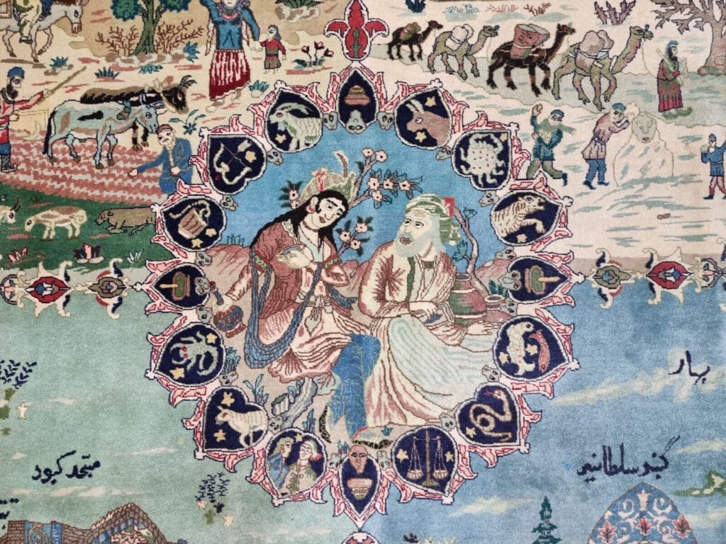 Perserteppich Tabriz 280 x 182 cm Korkwolle handgeknüpft