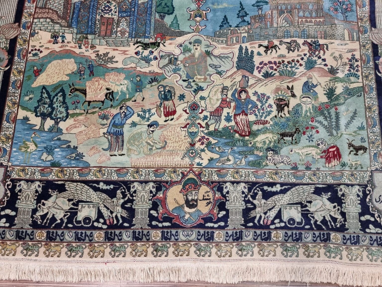 Perserteppich Tabriz 280 x 182 cm Korkwolle handgeknüpft