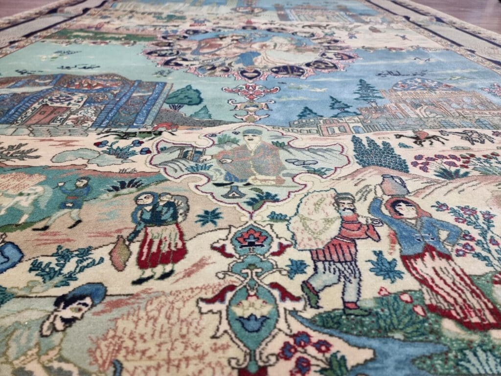 Perserteppich Tabriz 280 x 182 cm Korkwolle handgeknüpft
